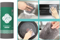 Küchenhandtücher und Schwämme auf Rolle 20 × 9 cm, grau, 25 Stk.