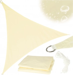 Sonnensegel Outdoor Terrassen wasserdicht dreieckig beige 4x4x4 m
