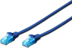 Patchkabel RJ45-RJ45 Kat.5e U/UTP AWG 26/7 PVC 0,25 m blau