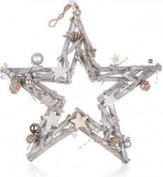 Hangende kerstster 35 cm, naturel