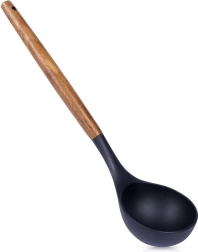 Thermoplastic ladle with acacia handle, 110 ml