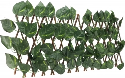 Ausziehbares Gitter mit künstlichen Blättern für Balkon und Terrasse 290 × 60 cm