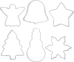 Set of stainless steel cookie cutters 6 pcs