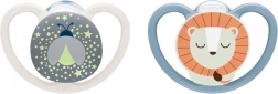 Sucettes NUK Perfect Match Air Night Luciole/Lion 0–6 mois, 2 pcs