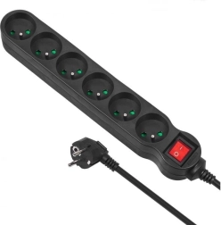 Maclean Energy Power Strip 6 Sockets 2300W 5m Black