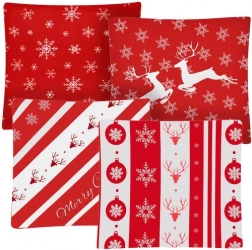 Kerst-hoesjes voor kussens 45 × 45 cm, set van 4 stuks, pluche, met rits