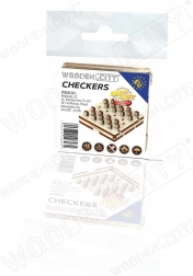 Puzzle 3D en bois - Jeu de dames en bois