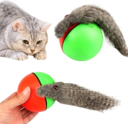 Einzigartiges interaktives Spielzeug für Katzen und Hunde mit Ball und Schwanz