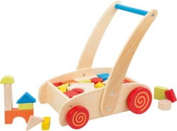 Wooden walker with blocks SMALL FOOT