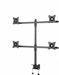 Desktop mount for four monitors 19–27" VESA 75x75 and 100x100, load capacity 40 kg