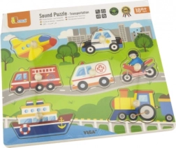Wooden Sound Puzzle Transport Vehicles Viga