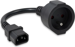 IEC 320 C14 to French Socket Adapter, 0.15 m