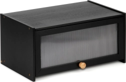 Vilde Bamboo Bread Box in Black, 40 × 25 × 20 cm