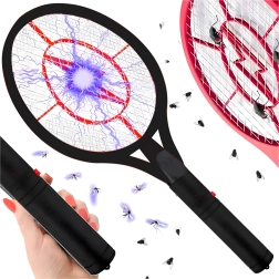 Raquette électrique anti-mouches et moustiques
