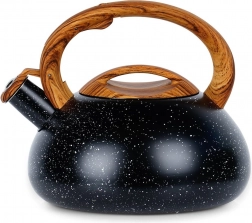Whistling Stainless Steel Kettle 3 L – Black with Stone Effect