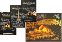 ARTLOVER scratch art, gold – night view of the Sydney Opera House