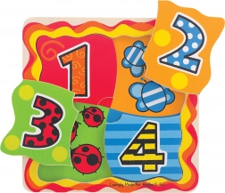 Wooden Number Puzzle 1–4 Bigjigs Toys