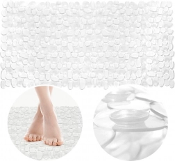 Transparente rutschfeste Badematte 70 × 35 cm