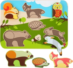 Lucy & Leo wooden insert puzzle forest animals, 7 pieces