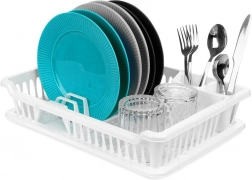 White dish drainer 40 × 29 × 8.5 cm