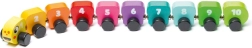CUBIKA colorful caterpillar with numbers – wooden magnetic puzzle, 10 pieces