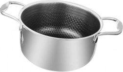 RVS pan COOKCELL 24 cm, 4,8 l met antiaanbaklaag