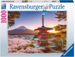 Ravensburger puzzle view of Fuji and cherry blossoms 1000 pieces
