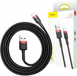 Baseus Cafule USB–Lightning Cable 3 m, 2 A (black–red)
