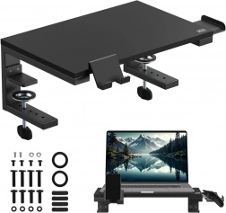 Rehausse de bureau pour ordinateur portable et moniteur ER-303 B avec fixation au plateau