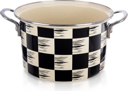 Casserole émaillée damier 20 cm, 3 l