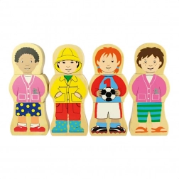 Bigjigs Toys wooden magnetic nationality puzzle
