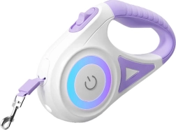 Rojeco automatic dog leash LED 5 m – Purple