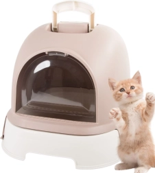 Geschlossene Katzentoilette mit ausziehbarer Schale und Filter