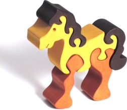 Fauna Wooden Insert Puzzle Brown Horse