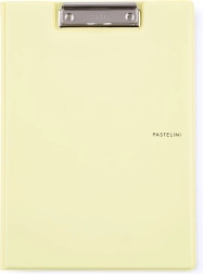 Dubbelmap A4 Pastelini gele kunststof onderlegger