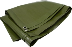 Green tarpaulin with eyelets 4 × 6 m 200 g/m²