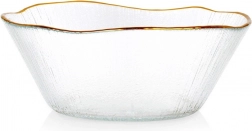 Glasmüsli-Schale mit goldenem Rand 15 cm, 500 ml