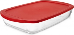 Glazen ovenschaal met deksel 39 × 24 × 7 cm, 3,7 l