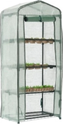 Balkon-Gewächshaus mit vier Regalböden 69 × 49 × 160 cm