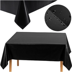 Decorative foil tablecloth RUHHY black 137 × 274 cm