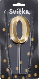Partykaars Gouden cijfer 0