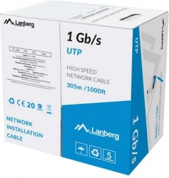 Câble LAN UTP 1Gb/s 305m CCA bleu