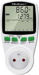 Energy consumption meter with history PM0627, LCD, 16 A / 3680 W