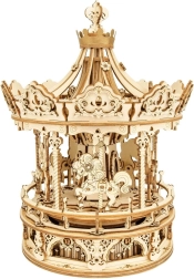 Manège en bois - Puzzle 3D avec Boîte à Musique