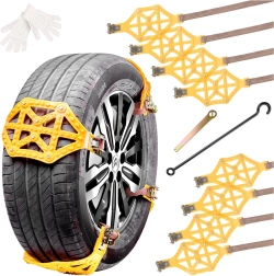 Rutschfeste Schneesocken für Reifen – Set mit 8 Stück