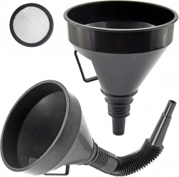 Großer Kunststoff-Kraftstofftrichter mit Sieb