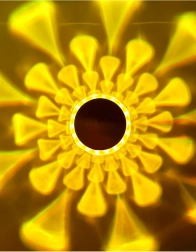 crystal LED table lamp with RGB backlighting