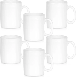 Set aus 6 weißen Glasbechern 300 ml