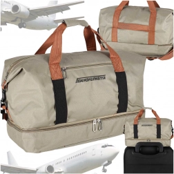 Reisetasche für Sport und Flugzeug, beige 58 × 34 cm