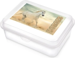 Transparente Lunchbox mit Pferdemotiv 750 ml
